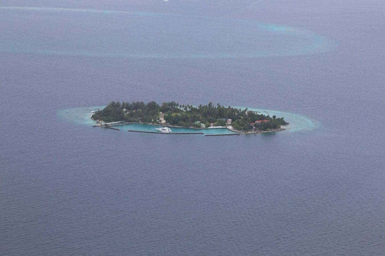 An island in Baa Atoll from the air