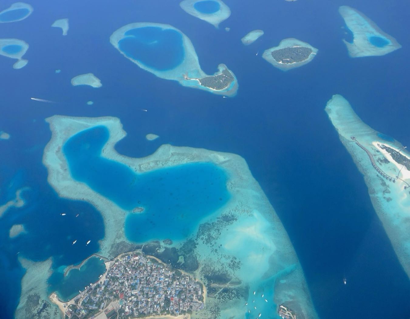 Reachable by public ferry from Malé